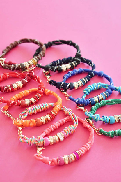 Lottie Multi Bead Paracord Bracelet