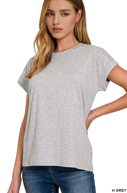 `Cotton Crew Neck Short Sleeve T Shirt