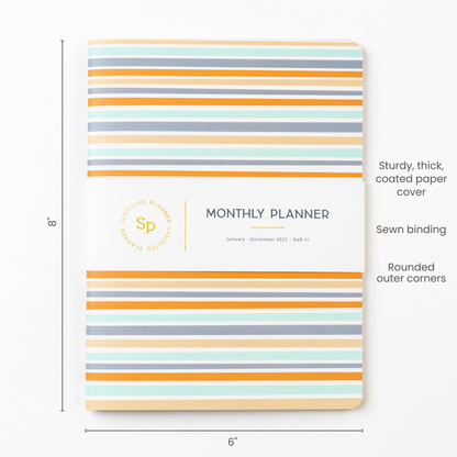 2027 Monthly Planner - Sunset Stripe