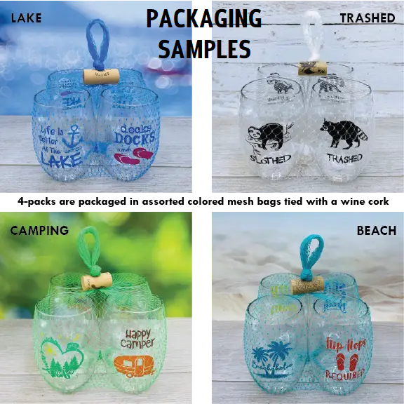 DRINK UP WITCHES Unbreakable TRITAN Plastic Wine Glasses
