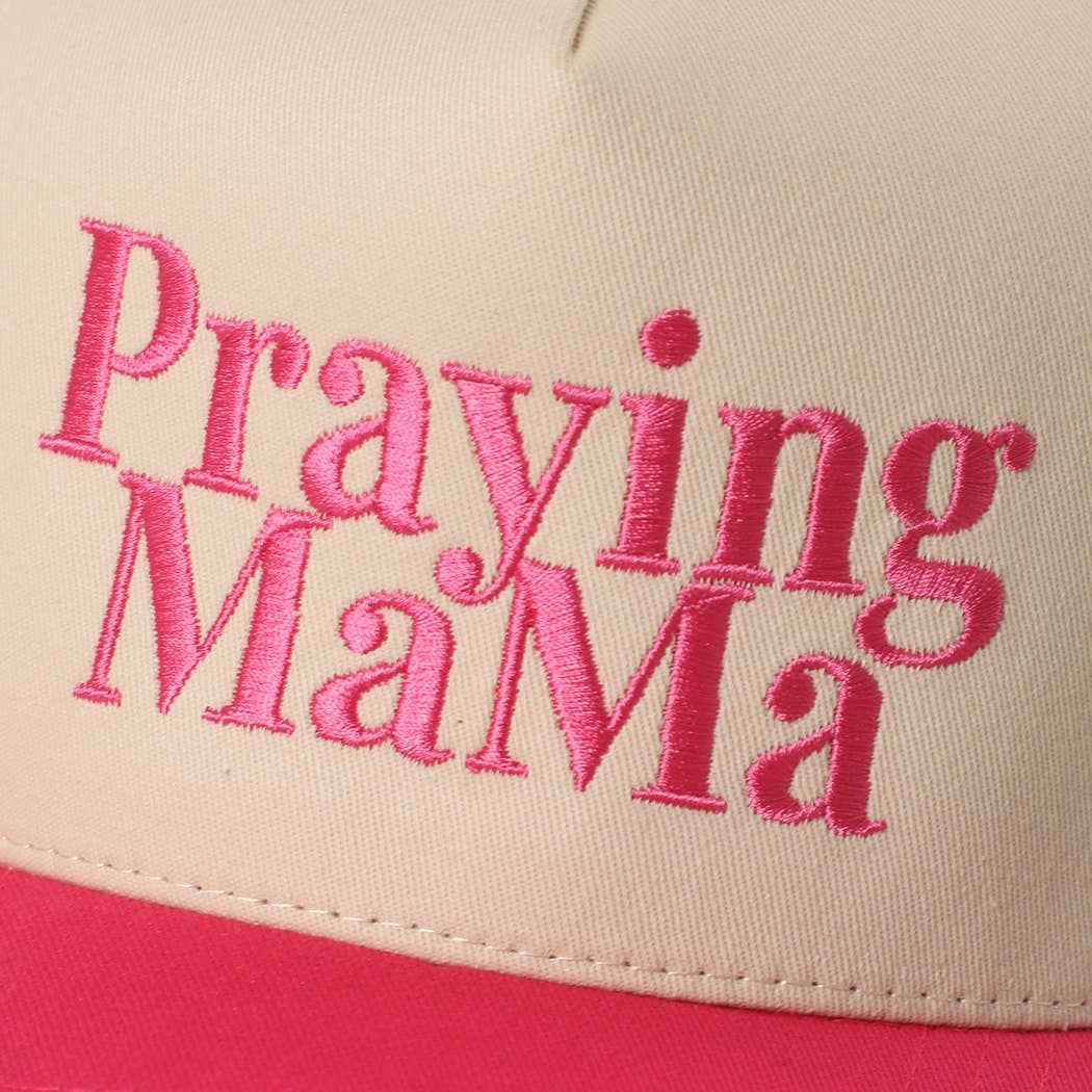 Praying MaMa Embroidery Two-Tone Trucker Hat
