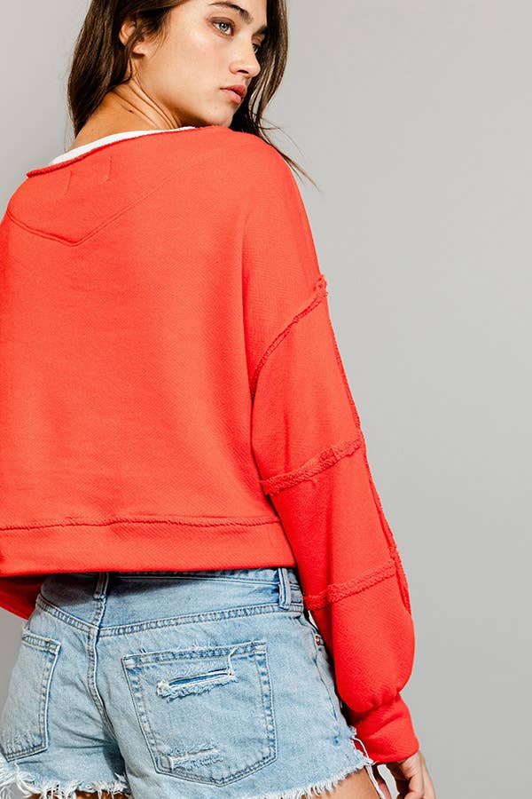 T2170 Solid Cropped Sweatshirt