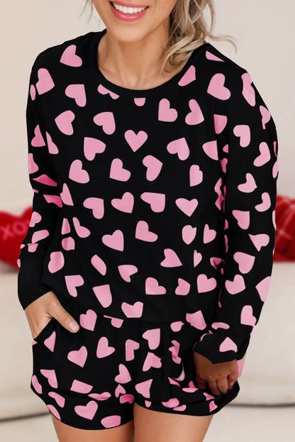 Heart Shorts Pajama Set