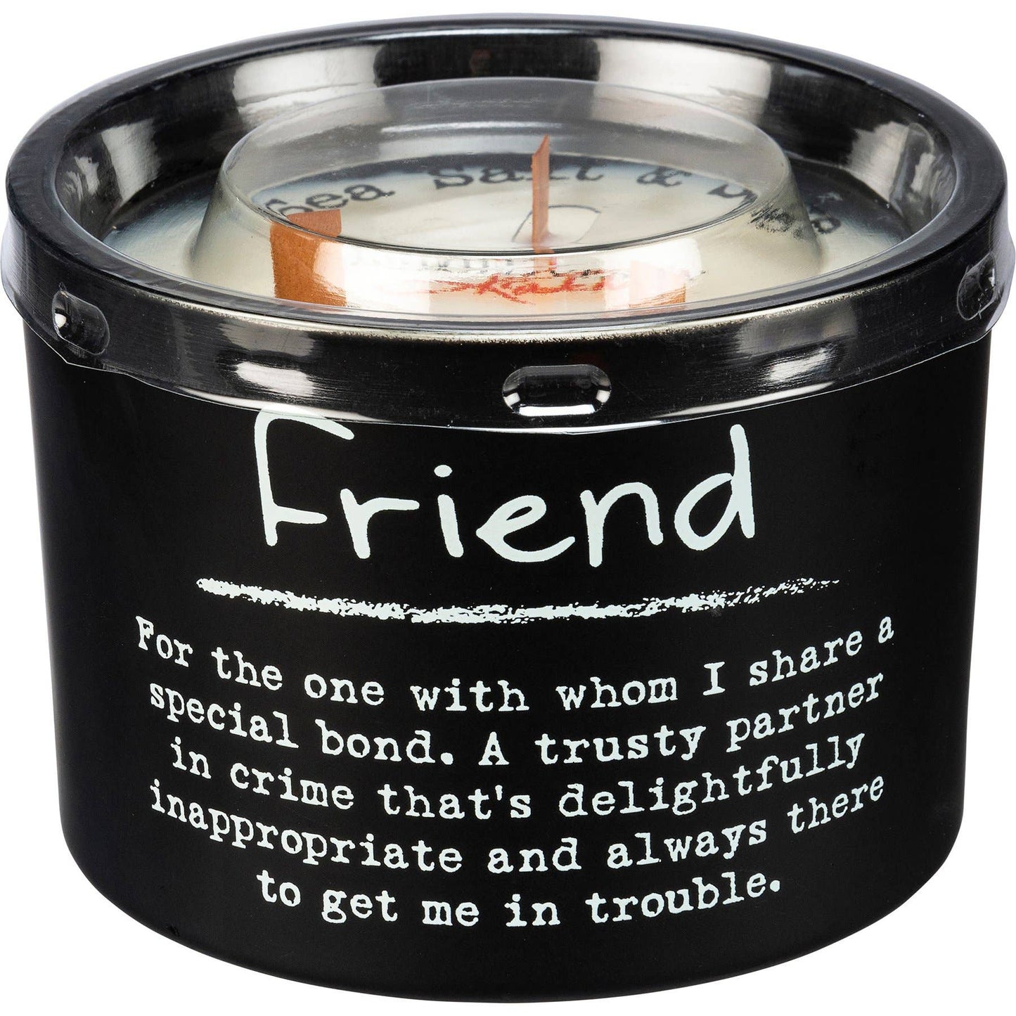 Friend poetry candle