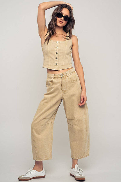Time will Tell Barrel Jeans