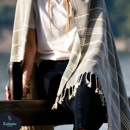 Sand Free Turkish Striped Beach Towel