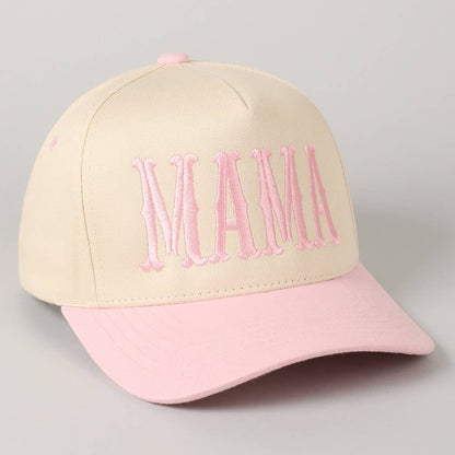 MAMA Typographic Design Embroidery Baseball Cap