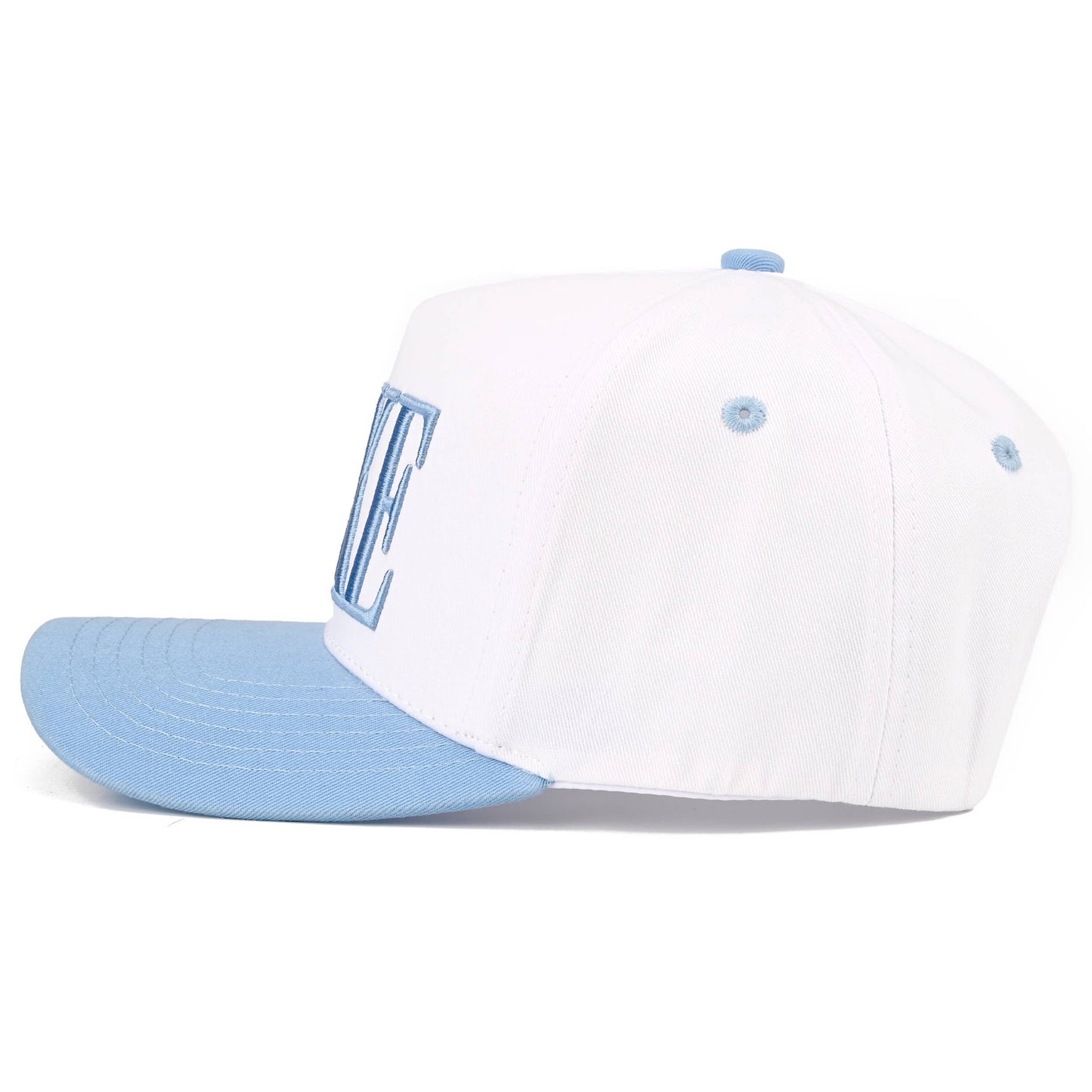 C.C LAKE Letter Embroidered Two Tone Trucker Hat