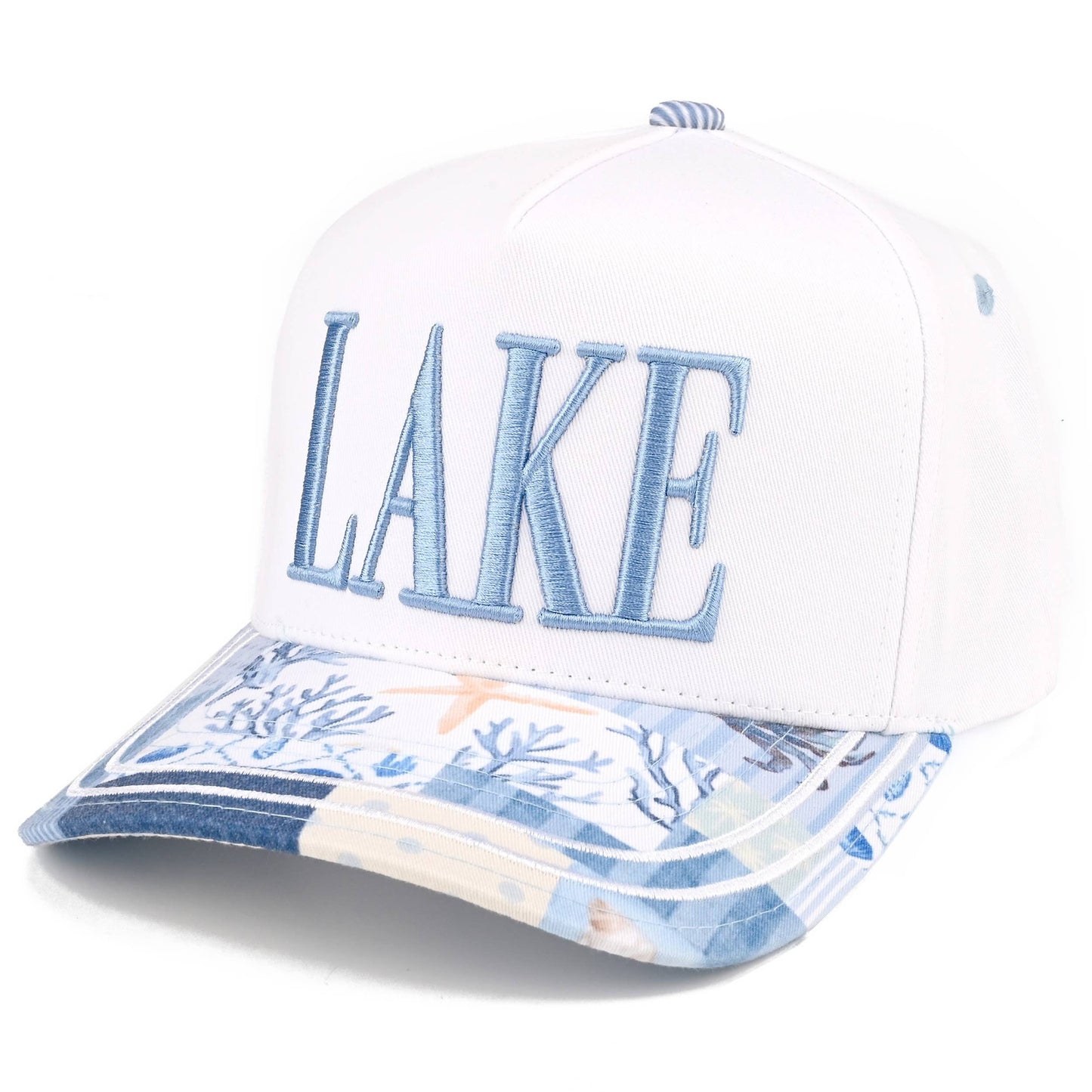 C.C LAKE Letter Embroidered Two Tone Trucker Hat