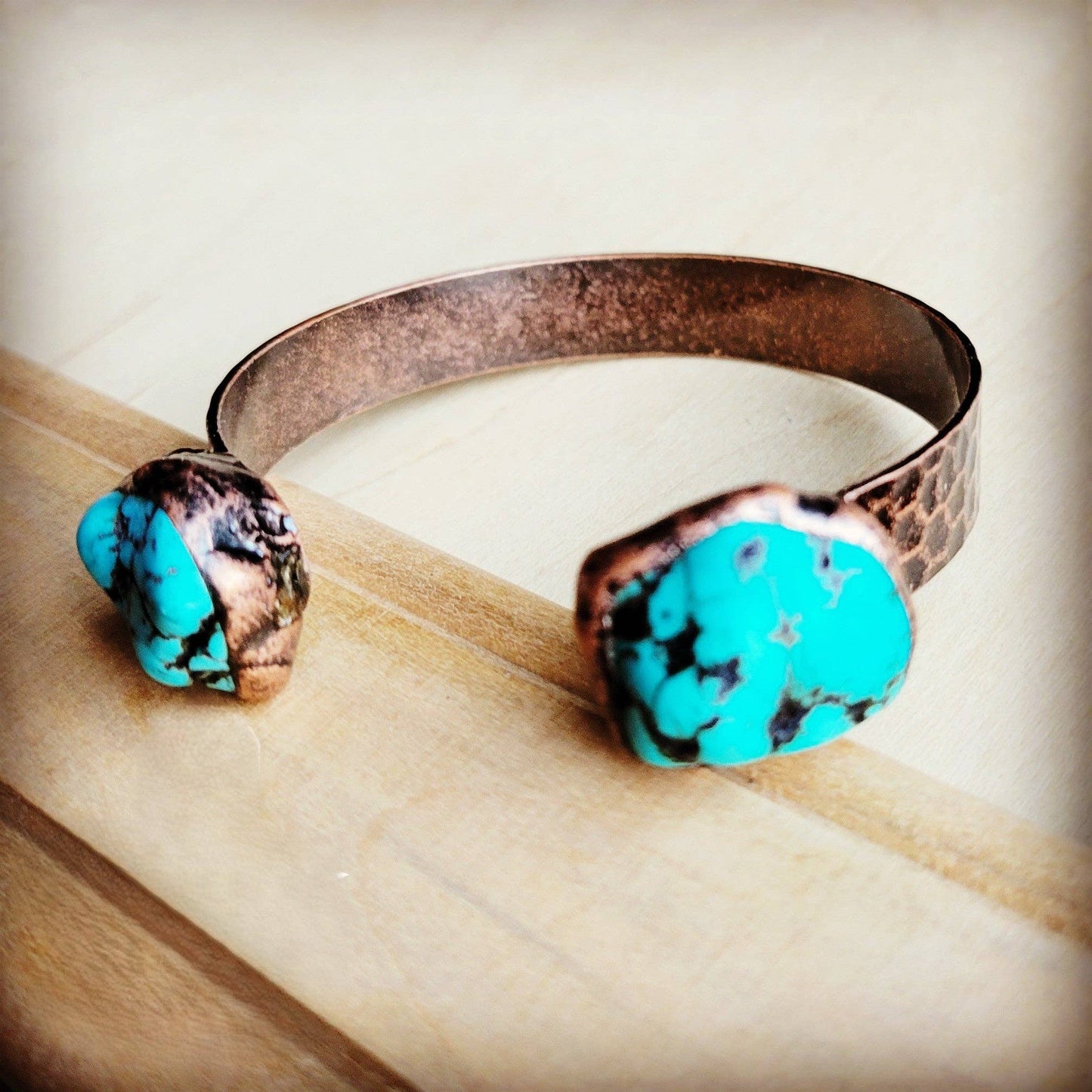Genuine Natural Turquoise Cuff Bangle Bracelet