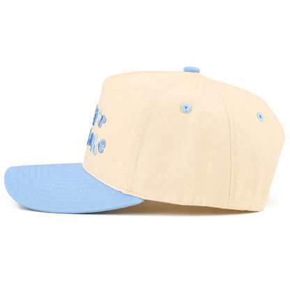 C.C HAPPIER AT THE LAKE Letter Two Tone Trucker Hat