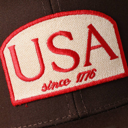 USA Since 1776 Embroidered Patch Trucker Hat