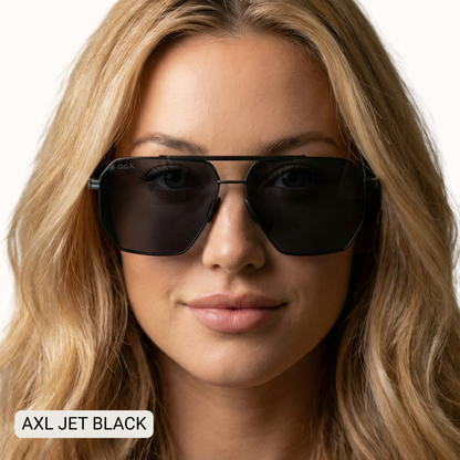 DAX AXL - Unisex Geometric Aviator Polarized Sunglasses