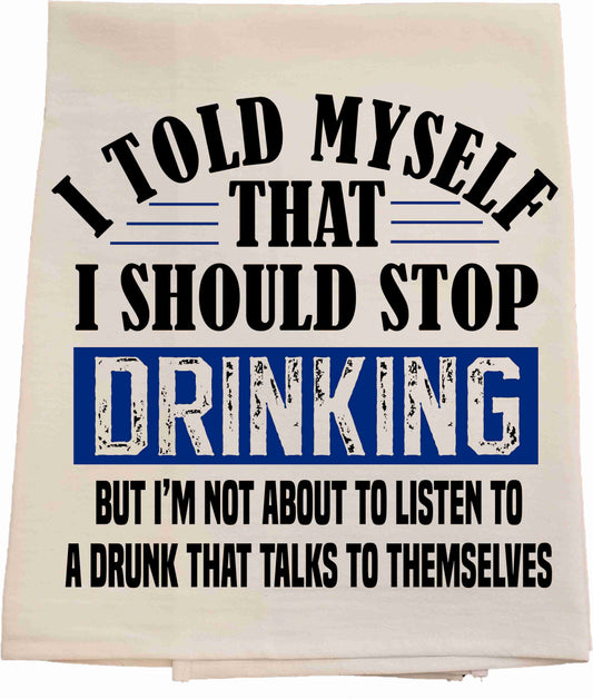 Talk to Themselves Tea Towel