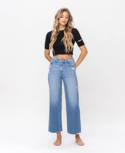 SUPER HIGH RISE WIDE JEANS