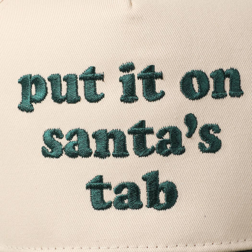 Put It On Santa's Tab Embroidery Two-Tone Hat
