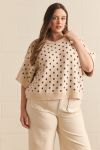 Plus Size Short Sleeve Polka Dot