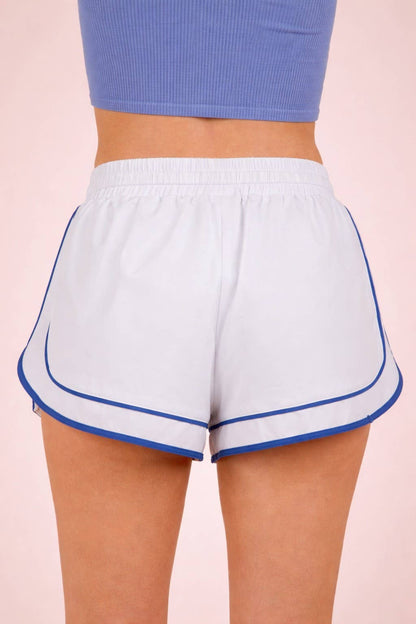 Tow Tone Activewear Shorts W/ Pantie Lining