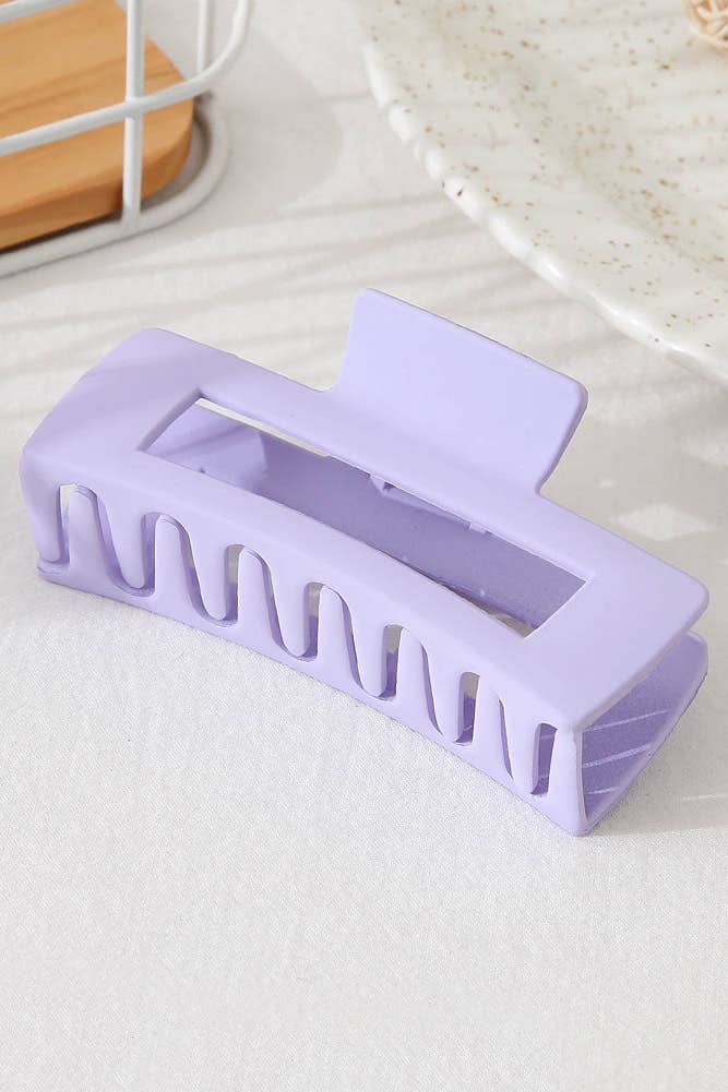 Solid Color Rectangle Shaped Hair Claw