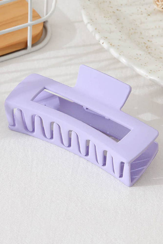 Solid Color Rectangle Shaped Hair Claw