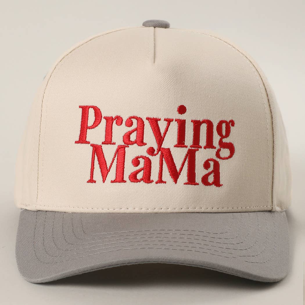 Praying MaMa Embroidery Two-Tone Trucker Hat