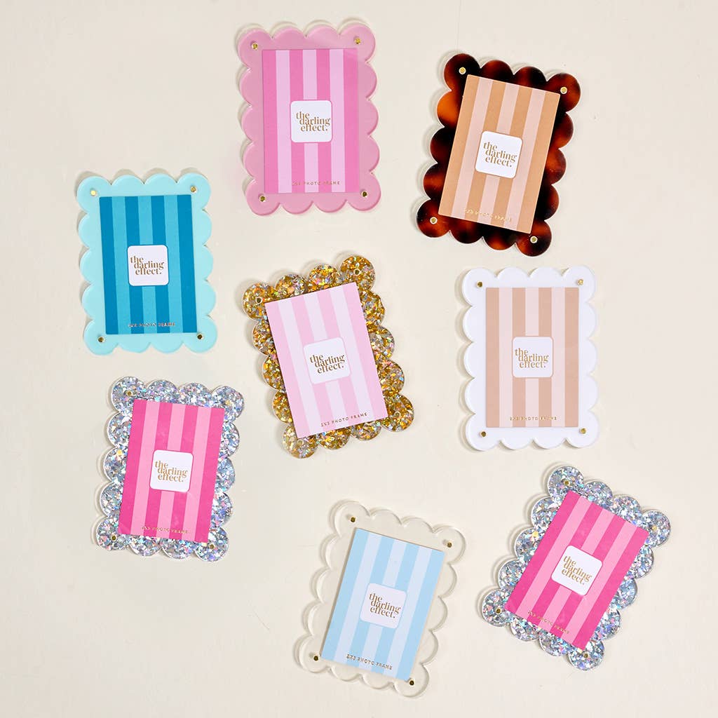Mini Acrylic Picture Frame Magnet–Hot Pink