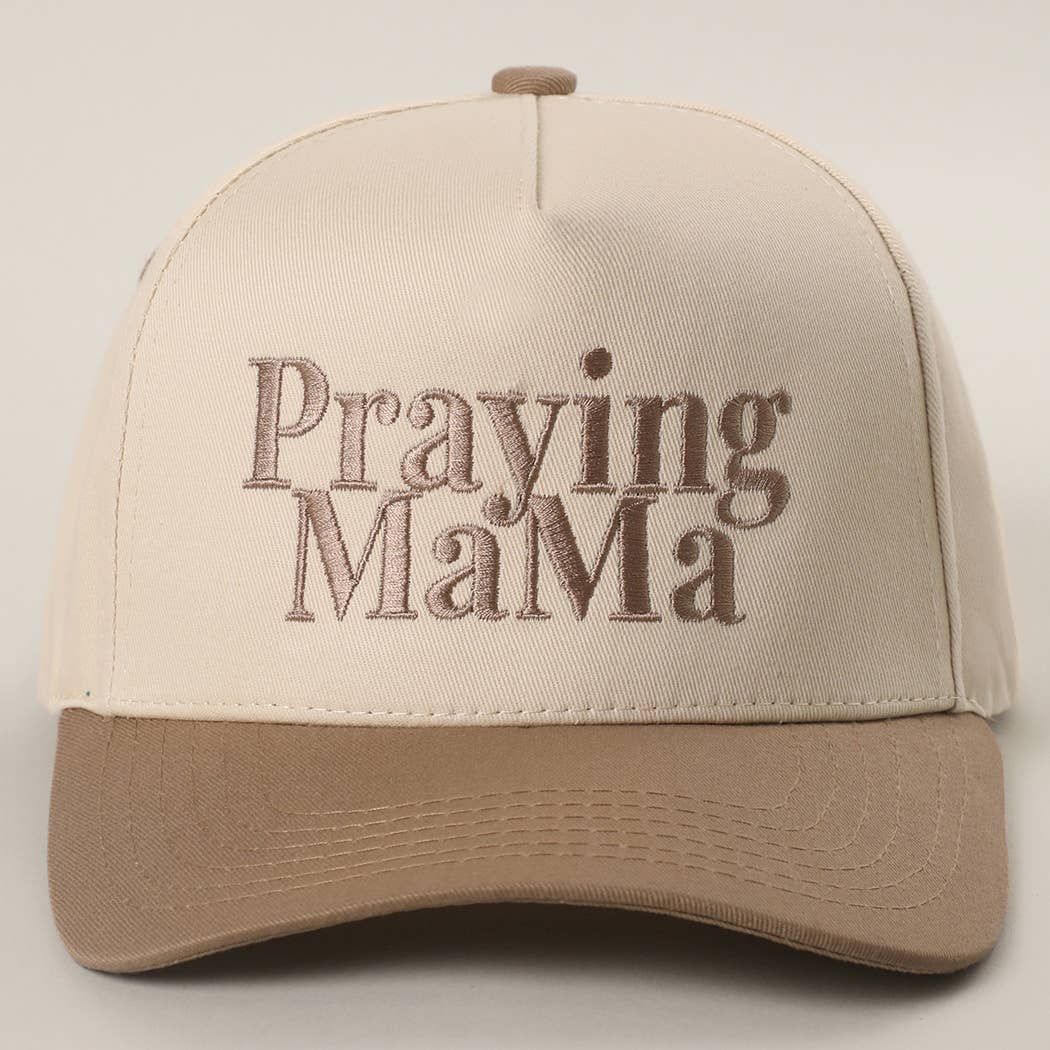 Praying MaMa Embroidery Two-Tone Trucker Hat