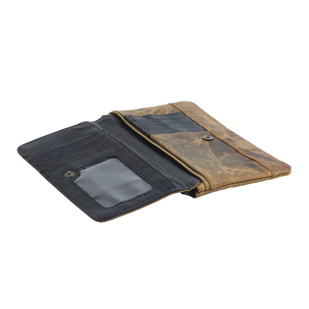 MYRA OAK FIRE  LEATHER AND HAIRON WALLET
