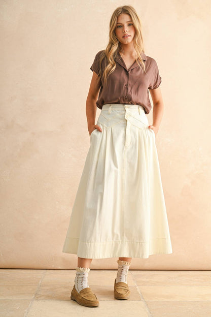 BUTTON DOWN CAP SLEEVE SHIRTS