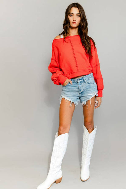 T2170 Solid Cropped Sweatshirt