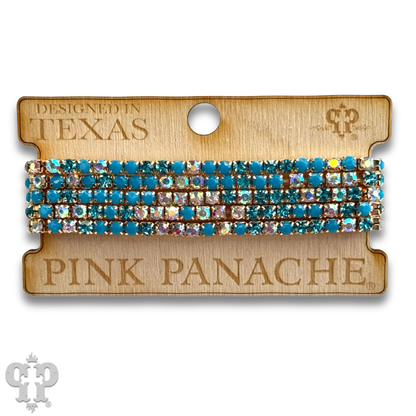 Prong set rhinestone bead bracelet