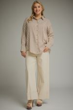Plus Long Sleeve Button Down