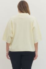 Plus 3/4 Sleeve Knit Top