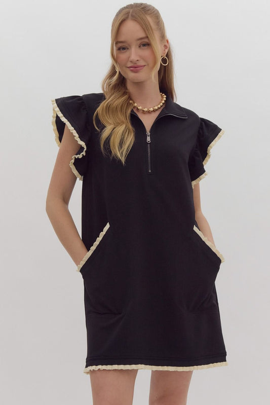 Collared Dress - Black