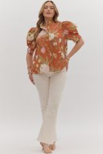 Plus Size Floral Blouse