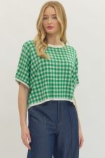 Gingham Cropped Top