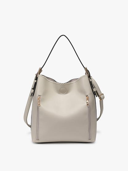 Alexa 2-in-1 Hobo Bag w/Dual Zip Compartments | M1816A