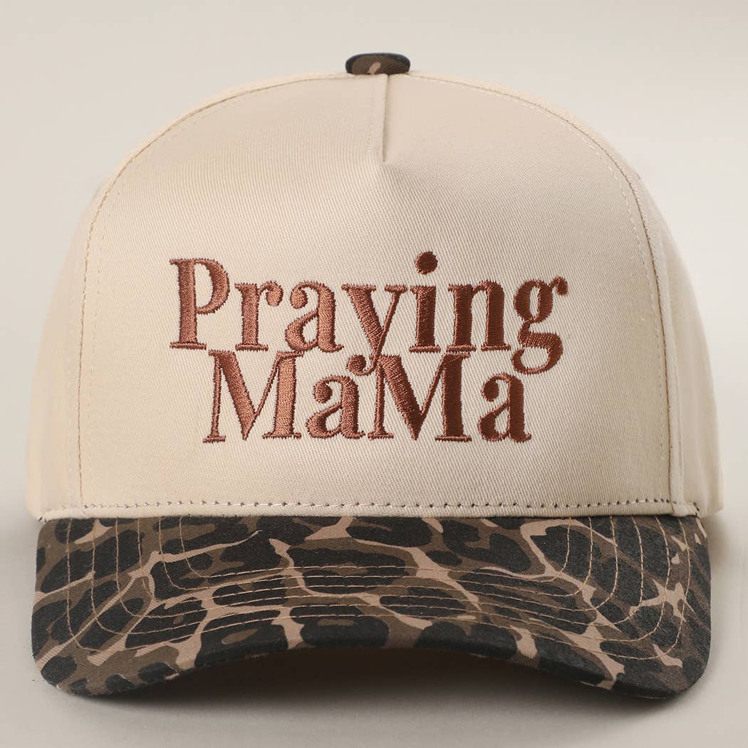 Praying MaMa Embroidery Two-Tone Trucker Hat