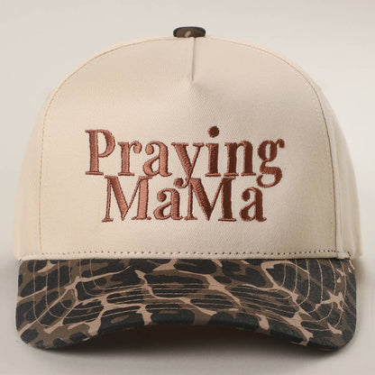Praying MaMa Embroidery Two-Tone Trucker Hat