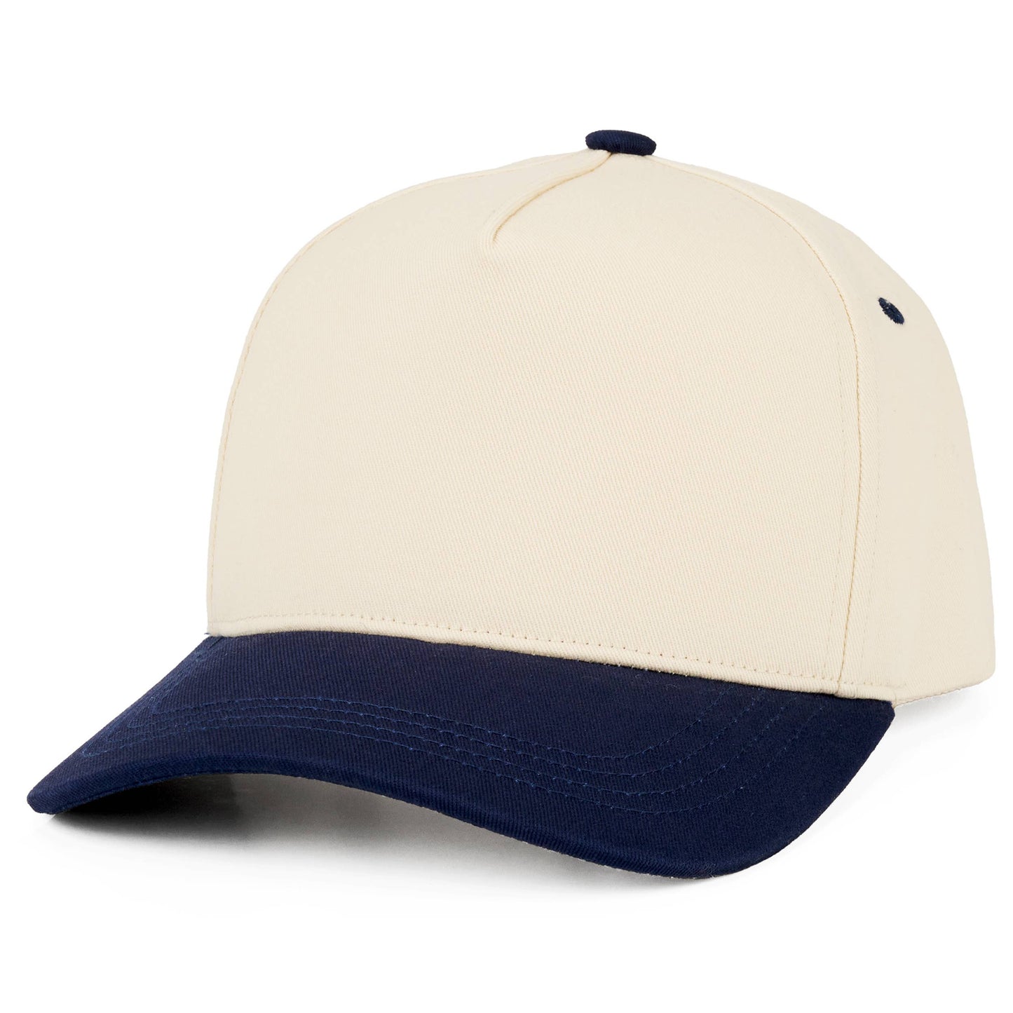 C.C Two Tone Cotton Criss-Cross Back Ponytail Trucker Hat