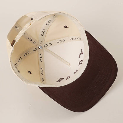 ROWDY Upside Down Embroidered Two-Tone Trucker Hat