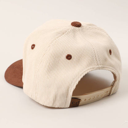 Ghostly Night Patch Two-Tone Corduroy Trucker Hat