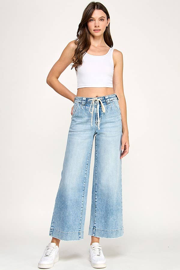SOFT TOUCH HIGH RISE COMFORT TROUSER WIDE LEG JEAN