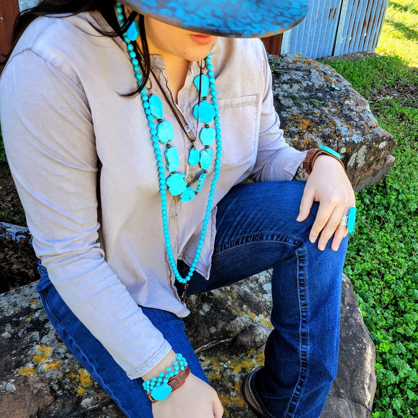 Turquoise Triple Strand Bracelet