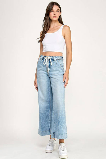 SOFT TOUCH HIGH RISE COMFORT TROUSER WIDE LEG JEAN