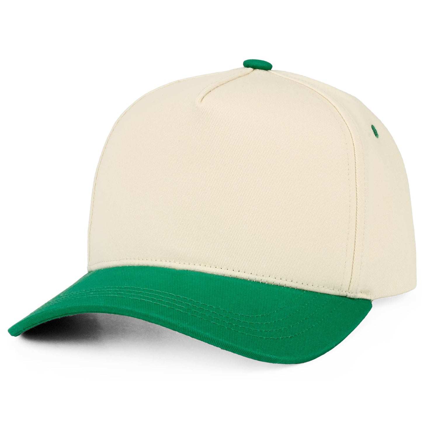 C.C Two Tone Cotton Criss-Cross Back Ponytail Trucker Hat