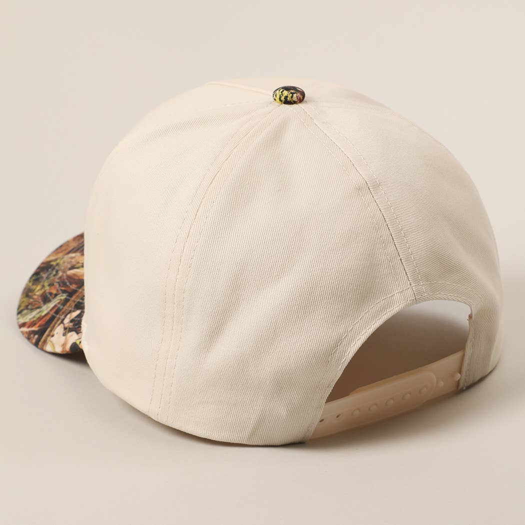 MAMA Letter Embroidery Camo Two-Tone Trucker Hat