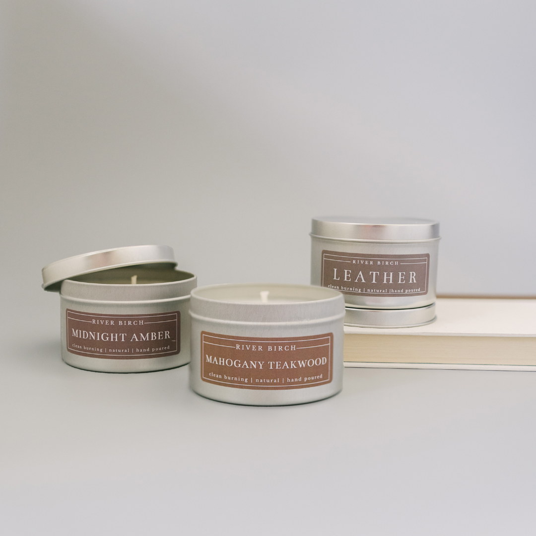 8oz Bluebonnet - Soy Candle - Silver Tin - Neutral