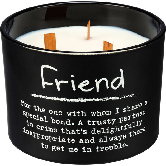 Friend poetry candle