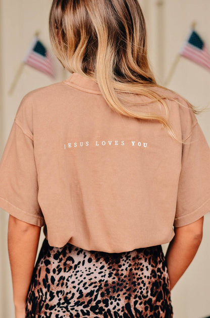 Jesus Loves Me/You Mock Neck Tee